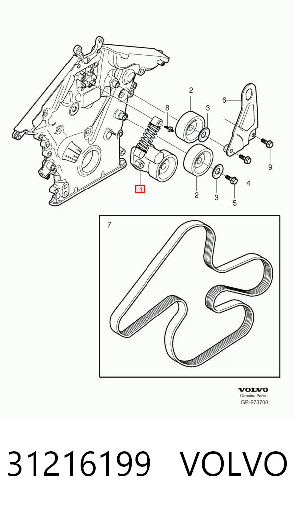 31216199 Volvo Tensor de correa de alternador