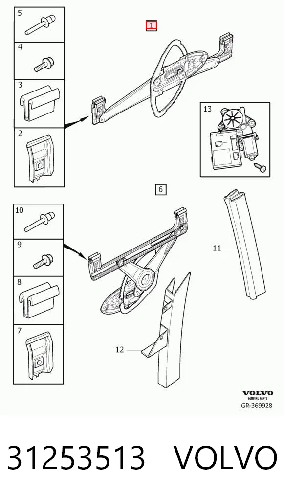31253513 Volvo Elevalunas