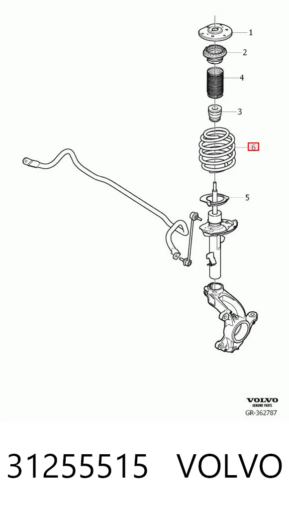 Comprar Muelle delantero Volvo S80 II AS, AR a bajo precio