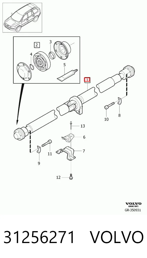 31256271 Volvo Árbol cardán