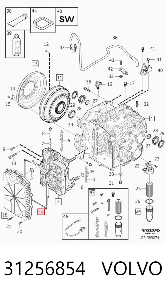 Junta del cárter de aceite de la caja de cambios para Ford Focus II DA, HCP, DP
