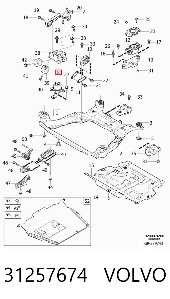 31257674 Volvo Soportes de motor delantero