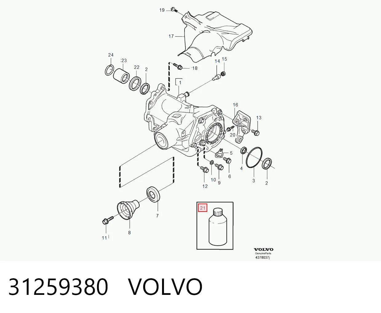 31259380 Volvo Aceite caja cambios