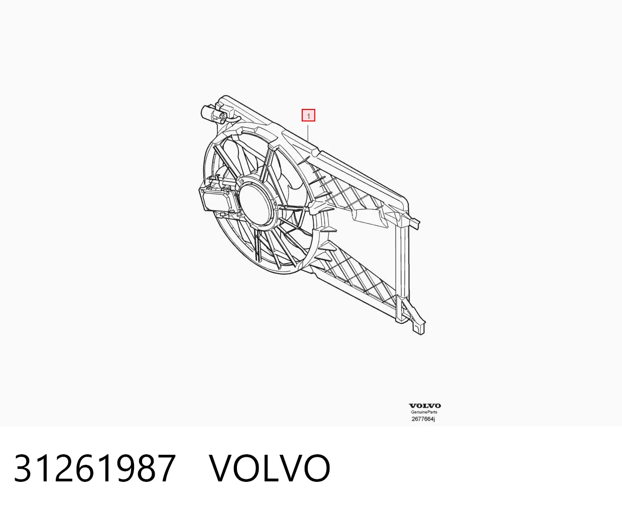 31261987 Volvo Ventilador de refrigeración del motor