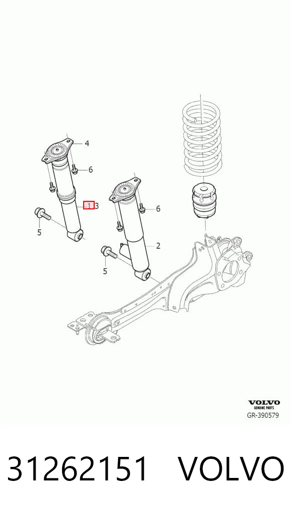 31262151 Volvo Amortiguadores posteriores