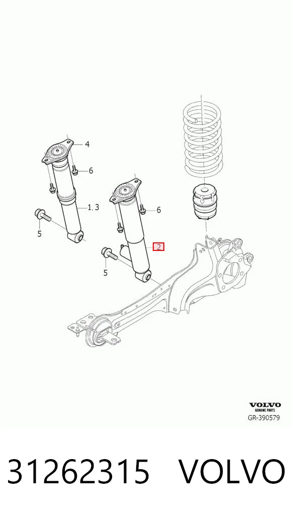 31262315 Volvo Amortiguadores posteriores
