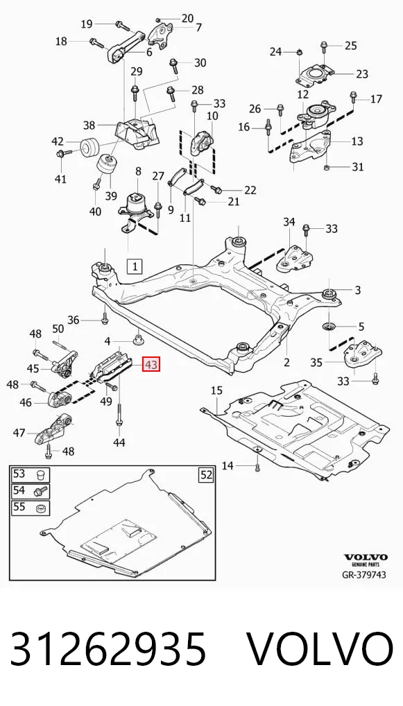 31262935 Volvo Soporte de motor izquierdo
