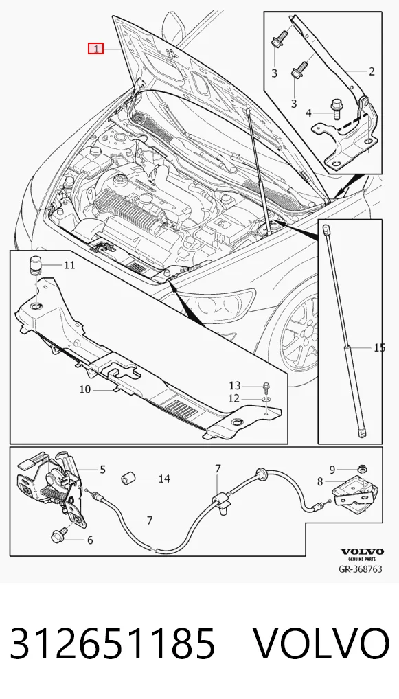 Capó delantero para Volvo S40 II MS