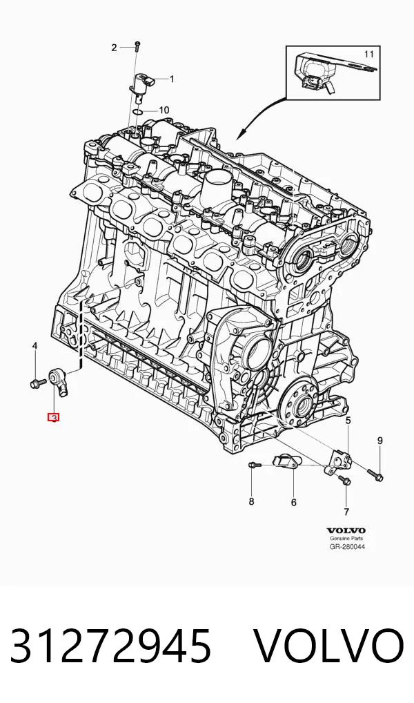 31272945 Volvo Sensor de detonación