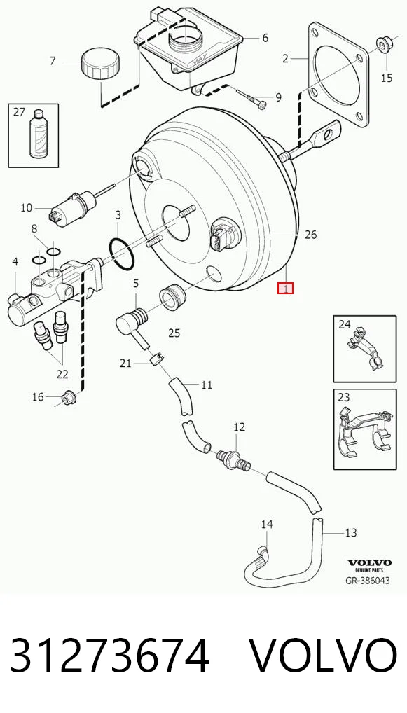 Servofreno 31273674 VOLVO