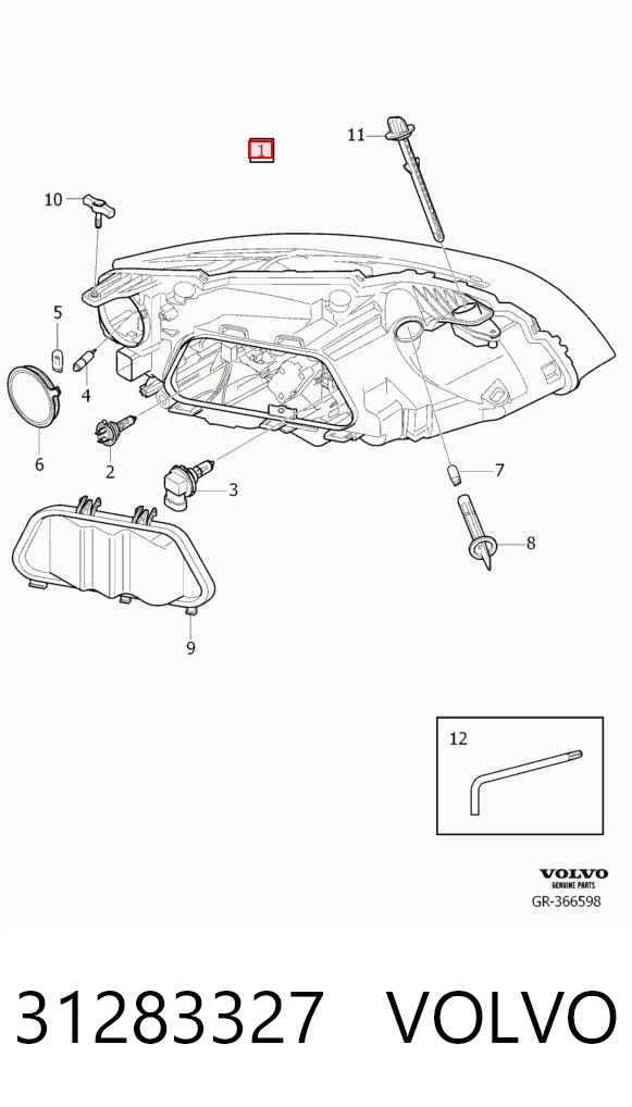 Comprar Faro derecho Volvo V40  525, 526 a bajo precio