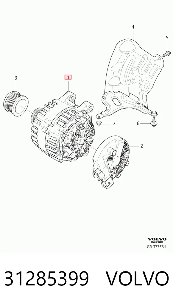 31285399 Volvo Alternador de coche