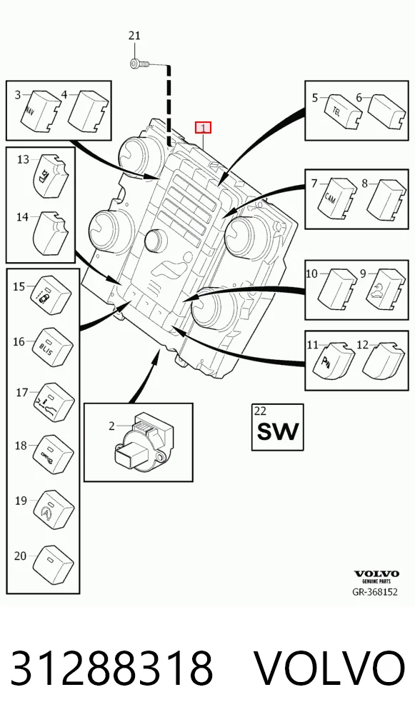 Unidad de control de la ventilación para Volvo S80 II AS, AR