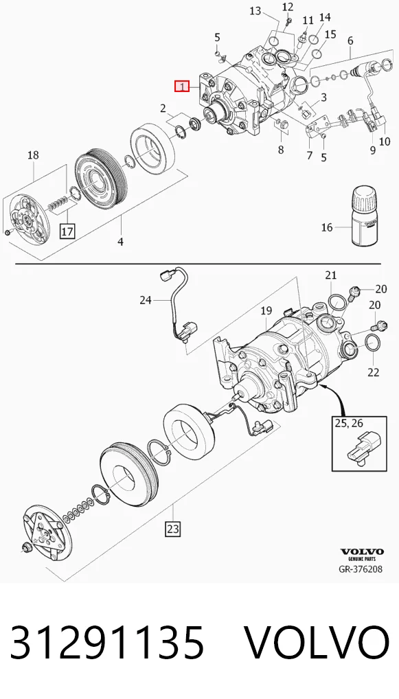 31291135 Volvo Compresor climatizador