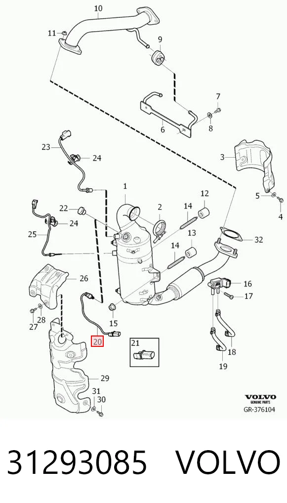 Comprar 9687160780 Ford Sensor de oxígeno previo al catalizador