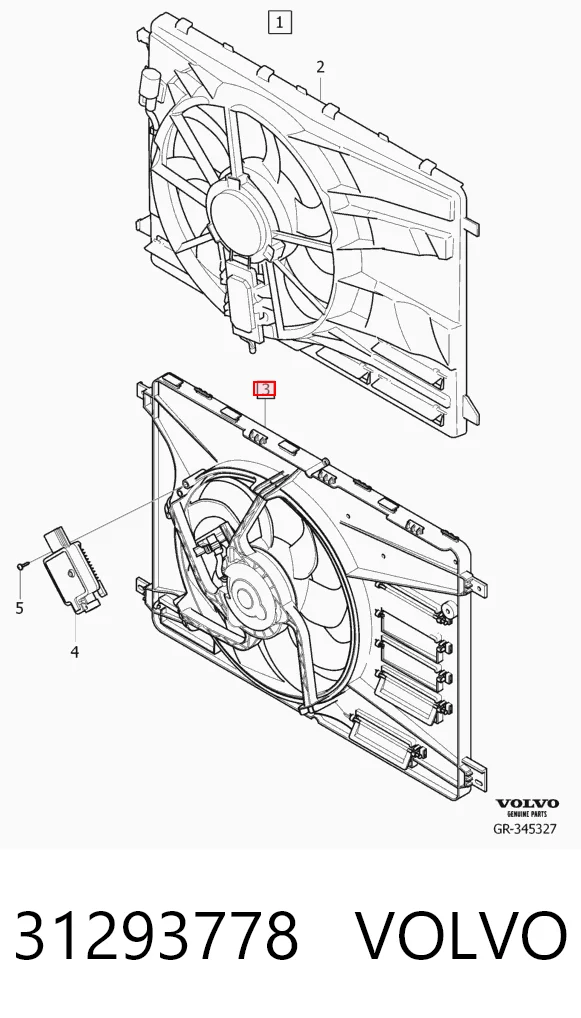 31293778 Volvo Ventilador de refrigeración del motor