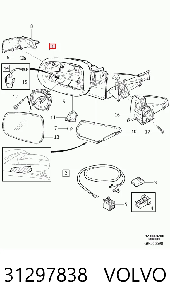 Comprar Espejo retrovisor izquierdo Volvo S80 II AS, AR a bajo precio