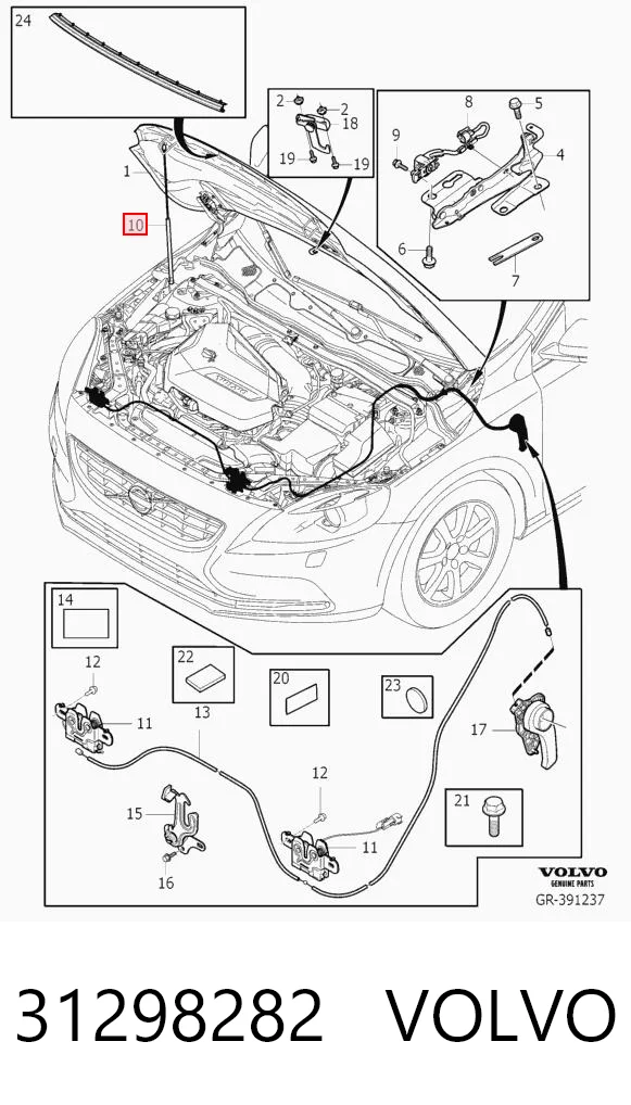 Comprar Amortiguador de capó Volvo V40  525, 526