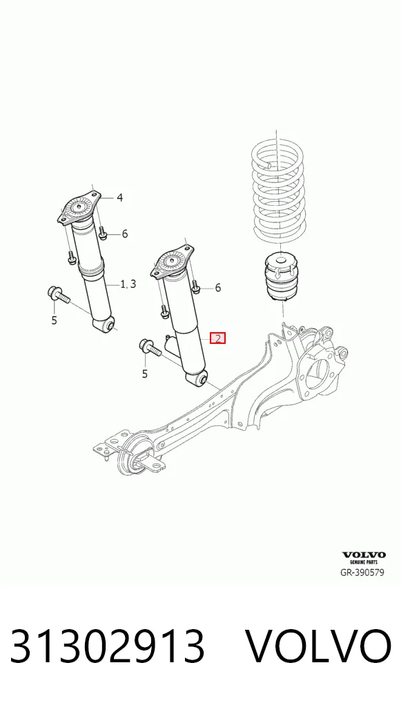 31302913 Volvo Amortiguadores posteriores