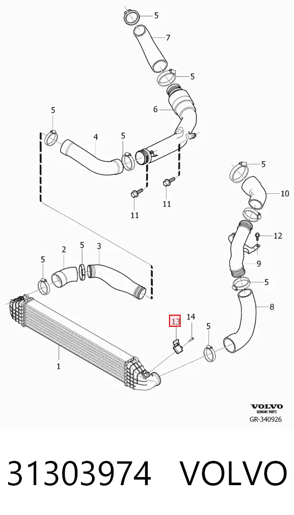 31303974 Volvo Sensor De Presion Del Colector De Admision