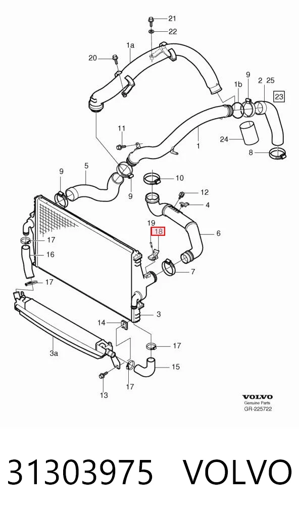 Sensor de presión del colector de admisión 31303975 VOLVO