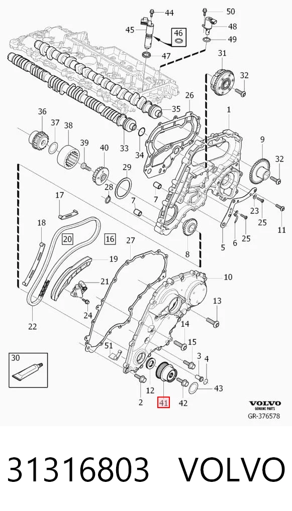 31316803 Volvo Rueda libre alternador 