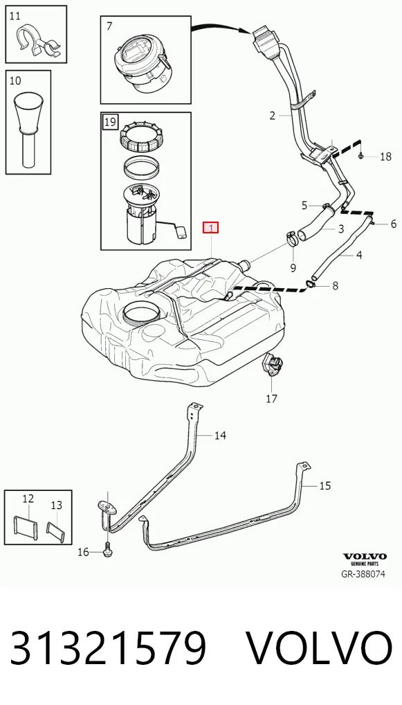 Comprar Depósito de combustible Volvo V40 525, 526 a bajo precio