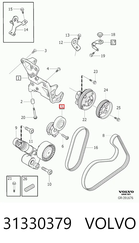31330379 Volvo Tensor de correa de alternador
