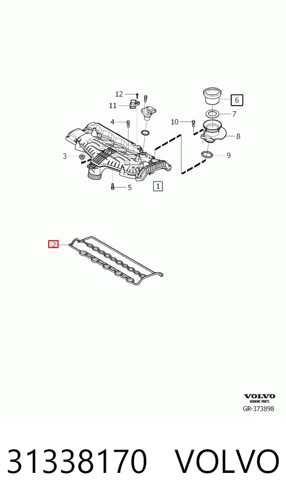 Junta de tapa de válvulas V40  hatchback (2012-2019) original desde 24,02 €