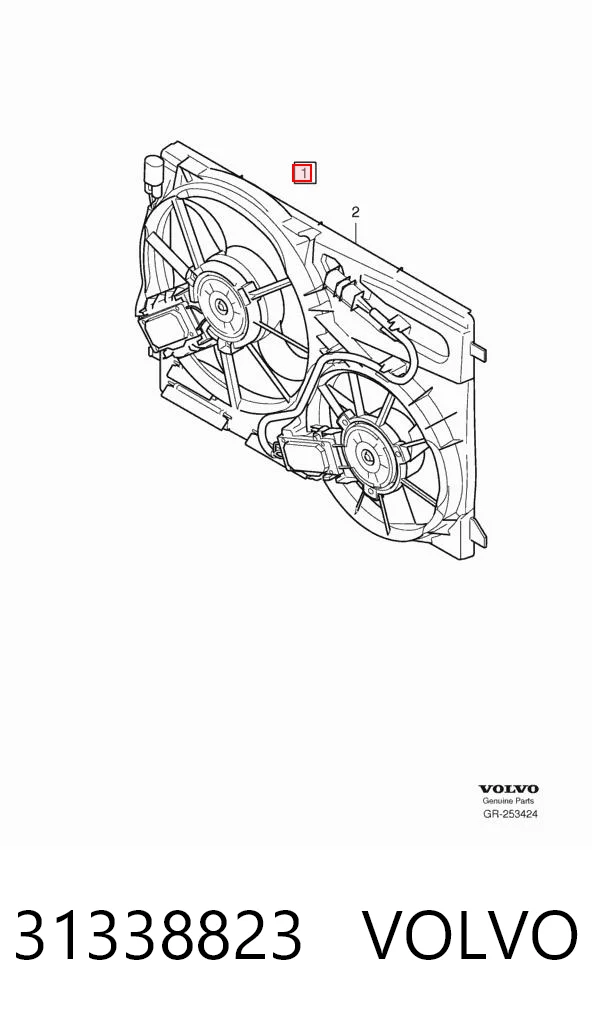 31338823 Volvo Ventilador de refrigeración del motor