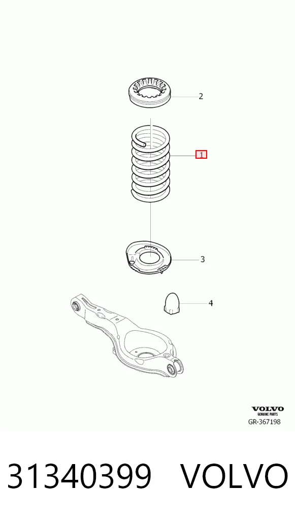 Comprar Muelle de eje trasero V40  525, 526