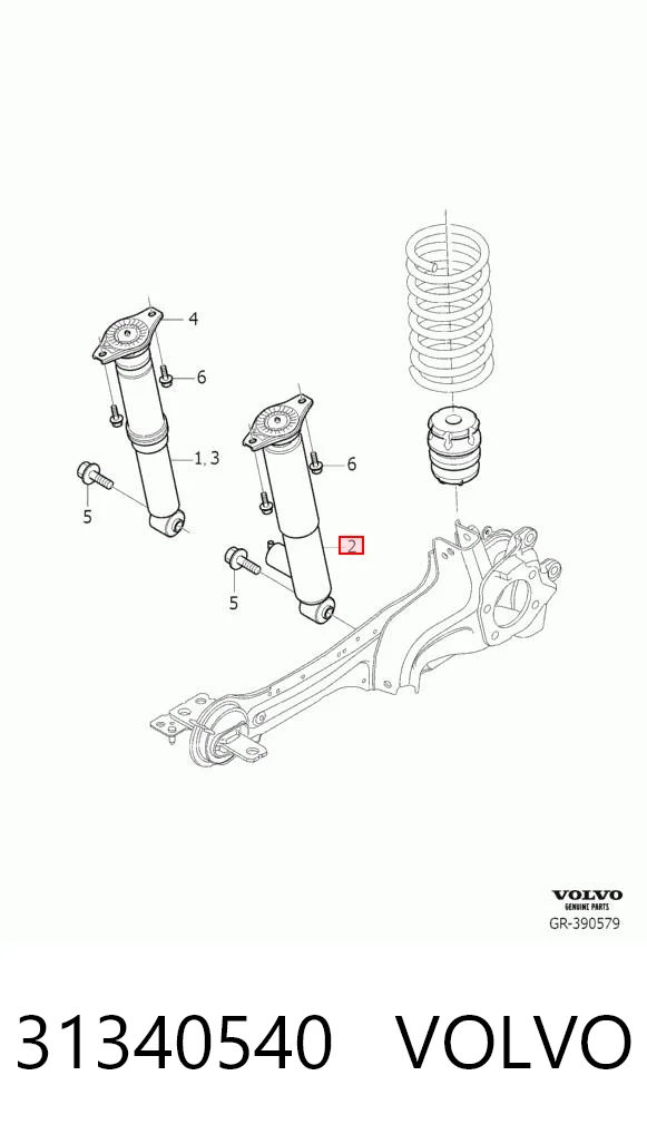 31340540 Volvo Amortiguadores posteriores