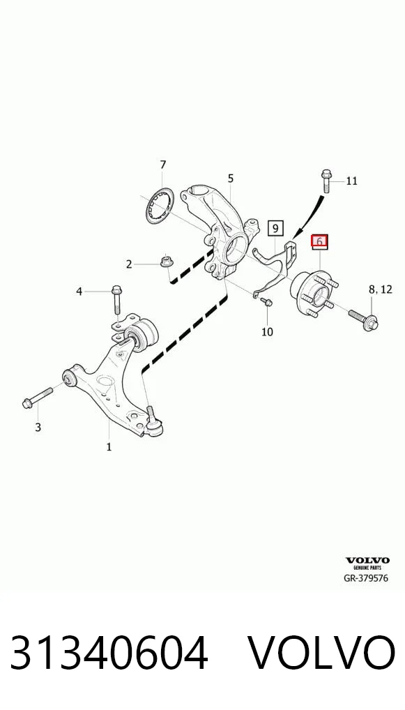 31340604 Volvo Cubo delantero