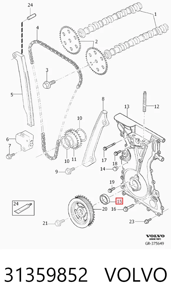 Comprar P7736401 Glaser Retén de cigüeñal frontal