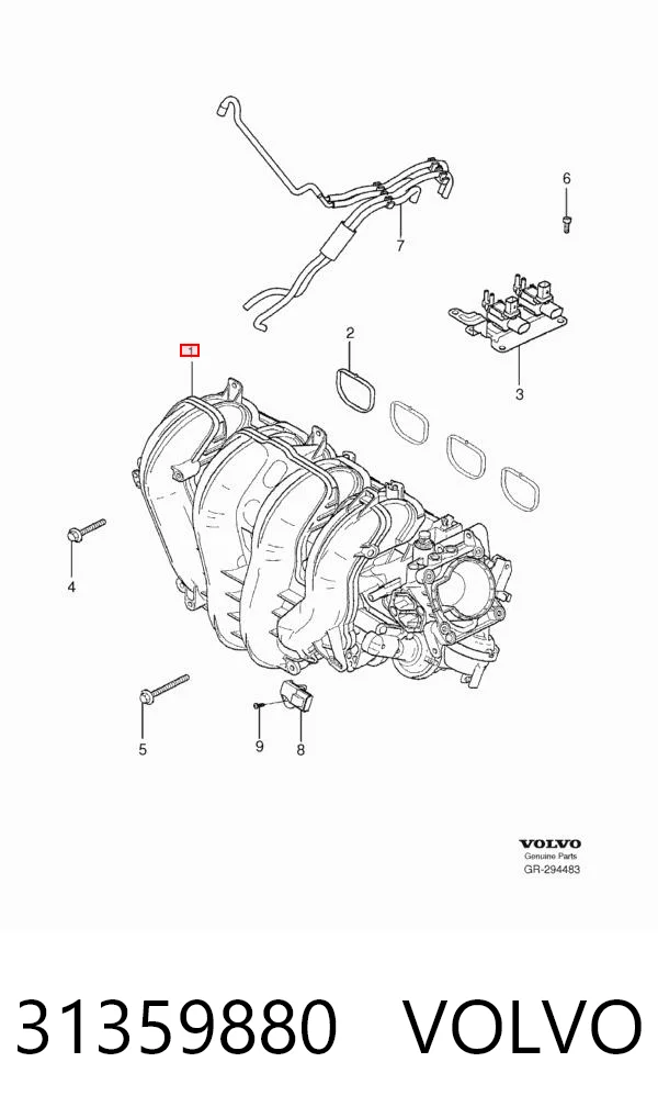 Relé de bujías de precalentamiento 31359880 VOLVO