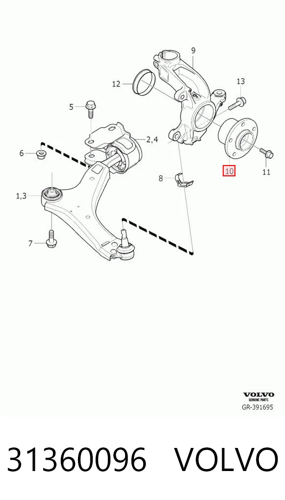 31360096 Volvo Cubo delantero