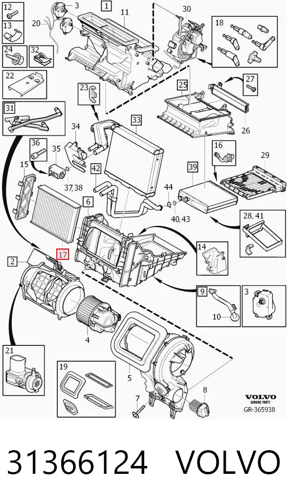 31366124 Volvo Filtro antipolen