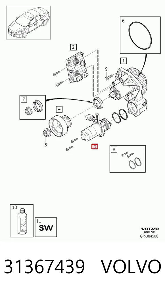31367439 Volvo Bomba de la unidad Haldex