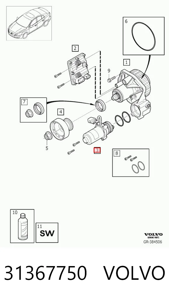 31367750 Volvo Bomba de la unidad Haldex