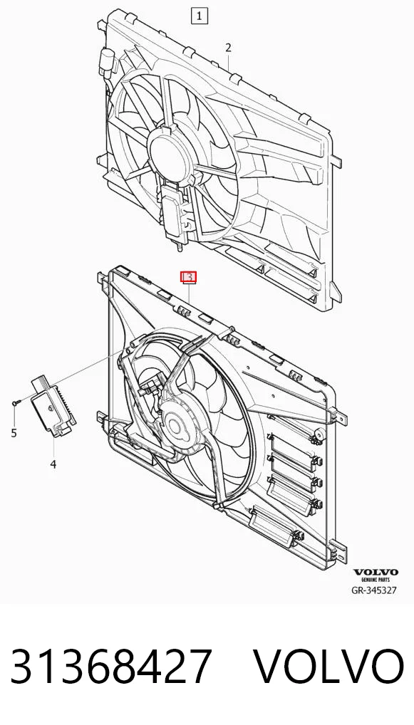 31368427 Volvo Ventilador de refrigeración del motor