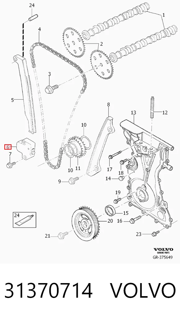 Tensor de cadena de distribución Ford Escape II