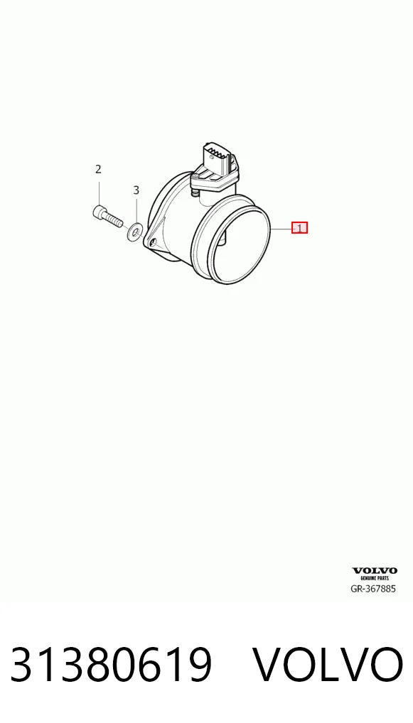 31380619 Volvo Sensor de flujo de aire