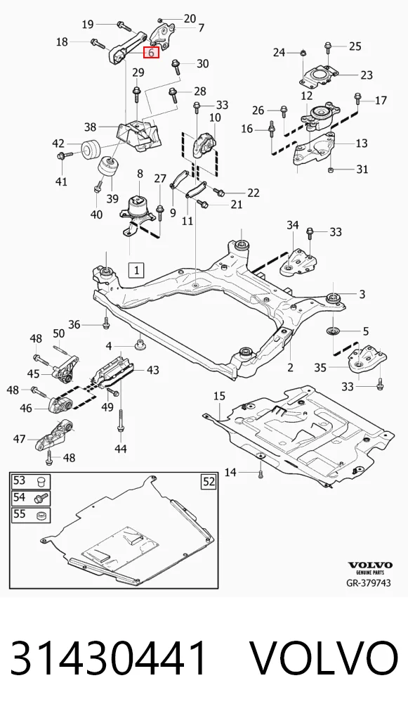 31430441 Volvo Soporte de motor derecho
