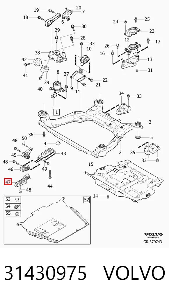 Taco de caja de cambios Volvo S80 II sedán (AS, AR) (2006 - 2016) precio, desde 37,57 EUR