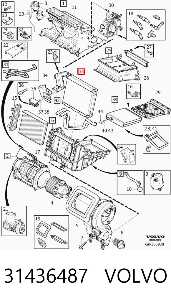 Evaporador Volvo S80 II (AS, AR)