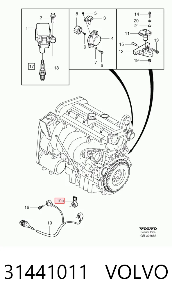 31441011 Volvo Sensor de detonación