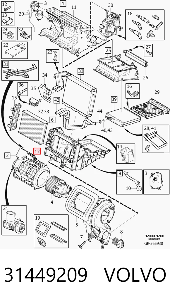 31449209 Volvo Filtro antipolen