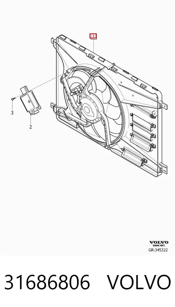 31686806 Volvo Ventilador de refrigeración del motor