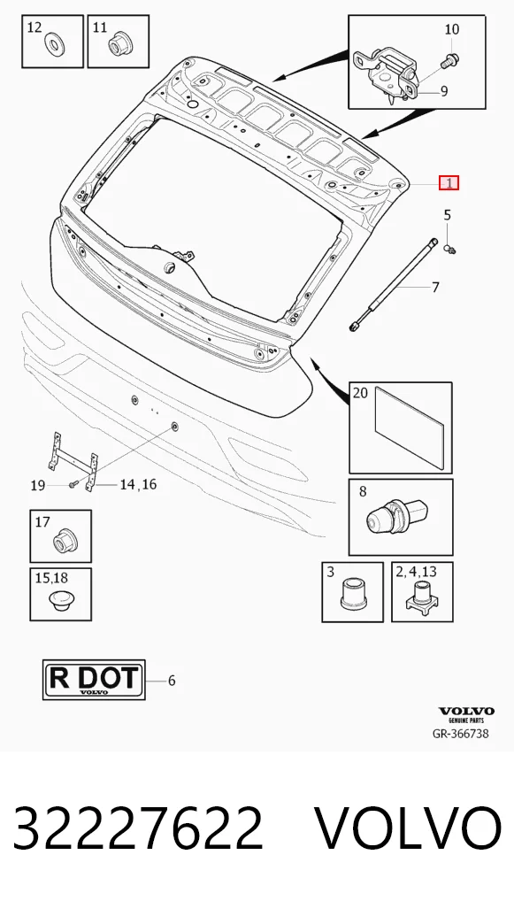 Comprar Puerta trasera Volvo V40  525, 526