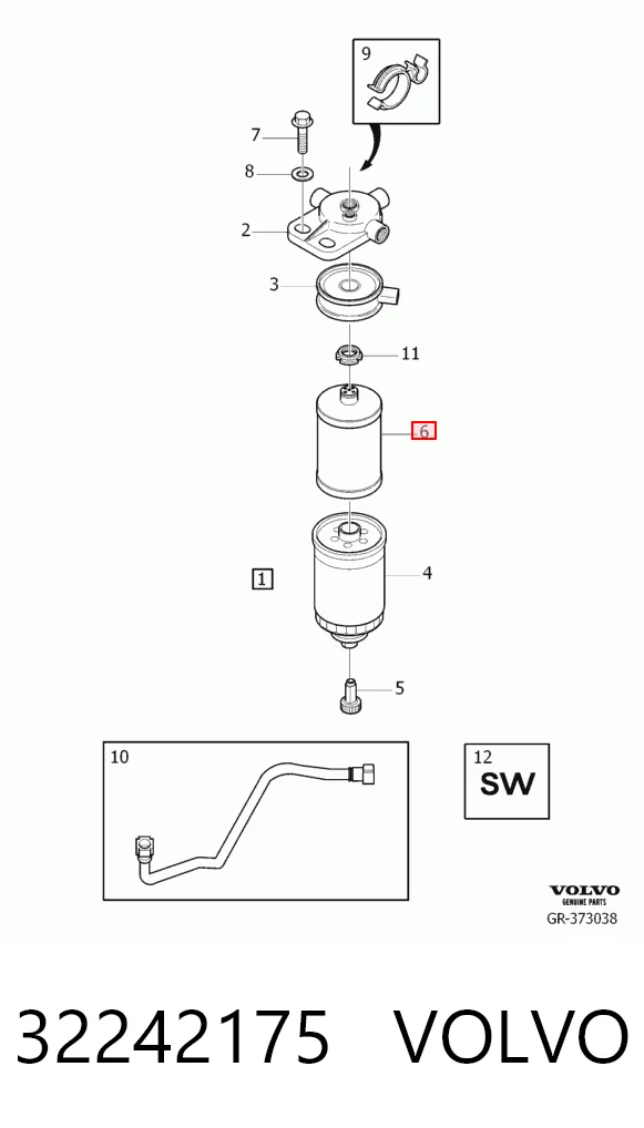 32242175 Volvo Filtro de gasolina